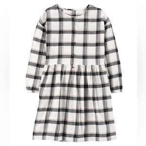 Carter's Black and White Plaid Long-Sleeve Dress